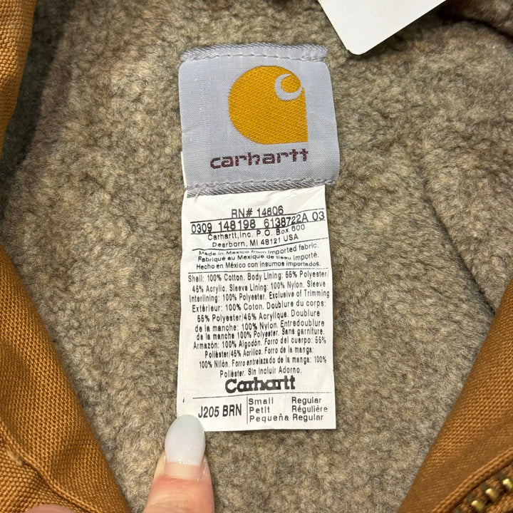 중고 의류 Carhartt/ Carhartt/ Ridge 재킷 재킷/ 오리 직물/ 회사 로고/ 사이즈 S