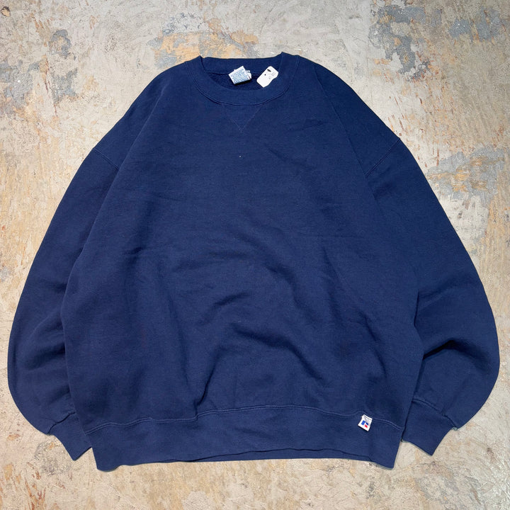 미국 80 년대에서 만든 중고 의류 ~ Russellathletic/ Russell Athletic/ Blank Crew Neck Sweatshirt/ Plain/ Size XL