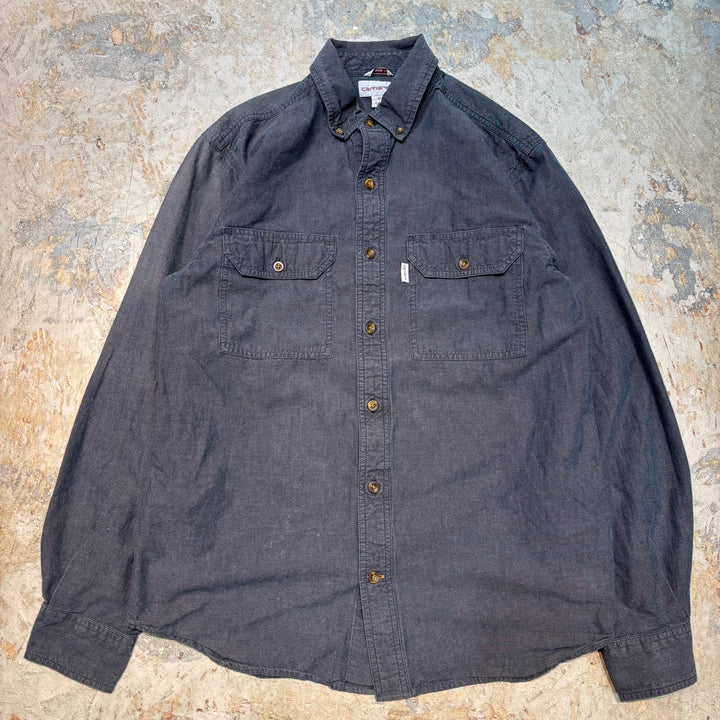 古着 carhartt/カーハート/ 長袖シャツ/無地/サイズM
