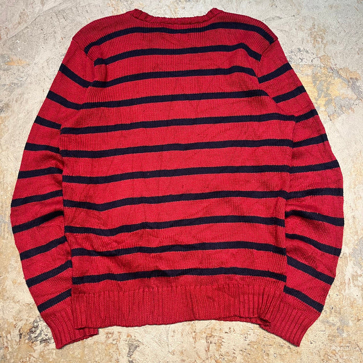Ralph Lauren/ Polo Ralph Lauren/ Crew Neck Knit Sweater/ Border/ Size M의 빈티지 폴로