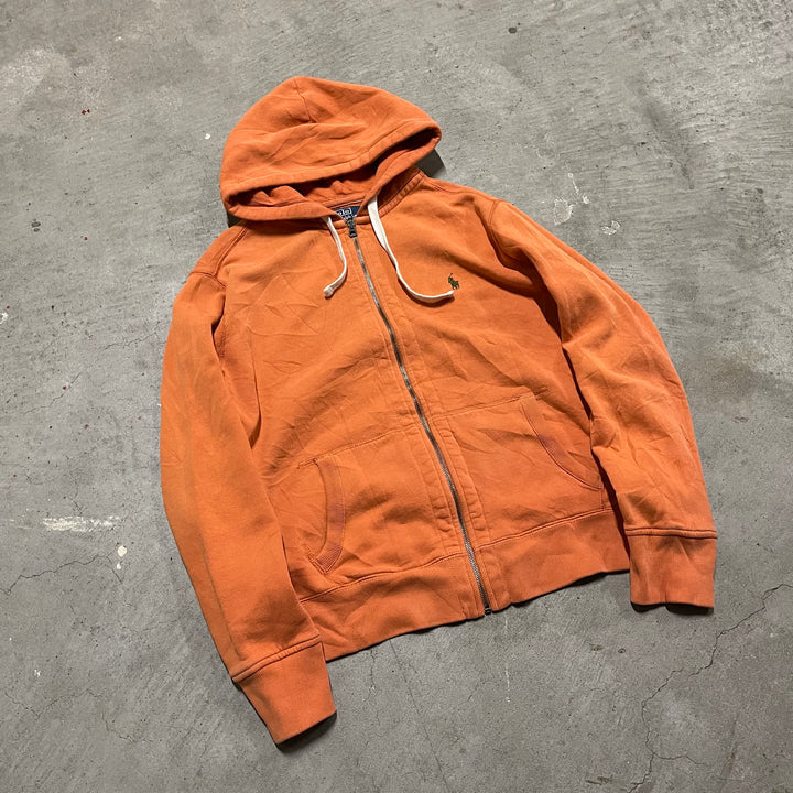 #3825 古着 POLO Ralph Lauren/ポロラルフローレン/Zip Up Hoody / ジップパーカー / フード裏地サーマル/サイズL