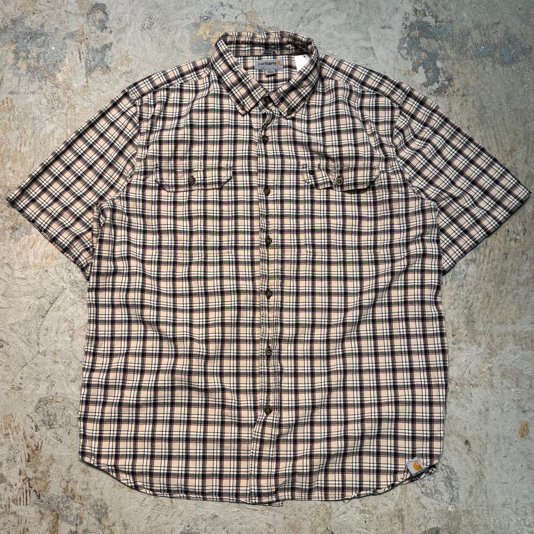 古着 carhartt/カーハート/ ボタンダウン半袖シャツ/ チェック柄/ サイズXL