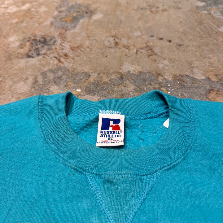 旧衣服USA制80's~ RUSSELLATHLETIC/ RUSSELLATHLETIC/空白克罗娜丝/素色/尺码XL