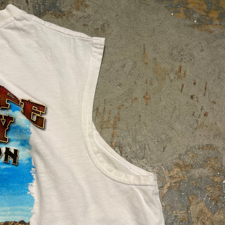 #4792 Used clothing HARLEY-DAVIDSON/Harley Davidson/Sleeveless printed T-shirt/Size L