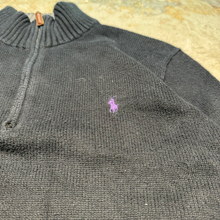 旧衣POLO by Ralph Lauren/ POLO拉尔夫劳伦/半拉链针织毛衣/尺寸L