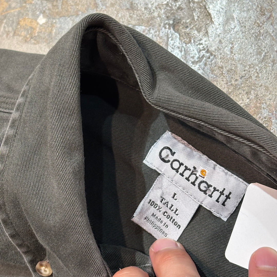 Used clothing carhartt/Carhartt/Button-down long sleeve shirt/Plain/Size L