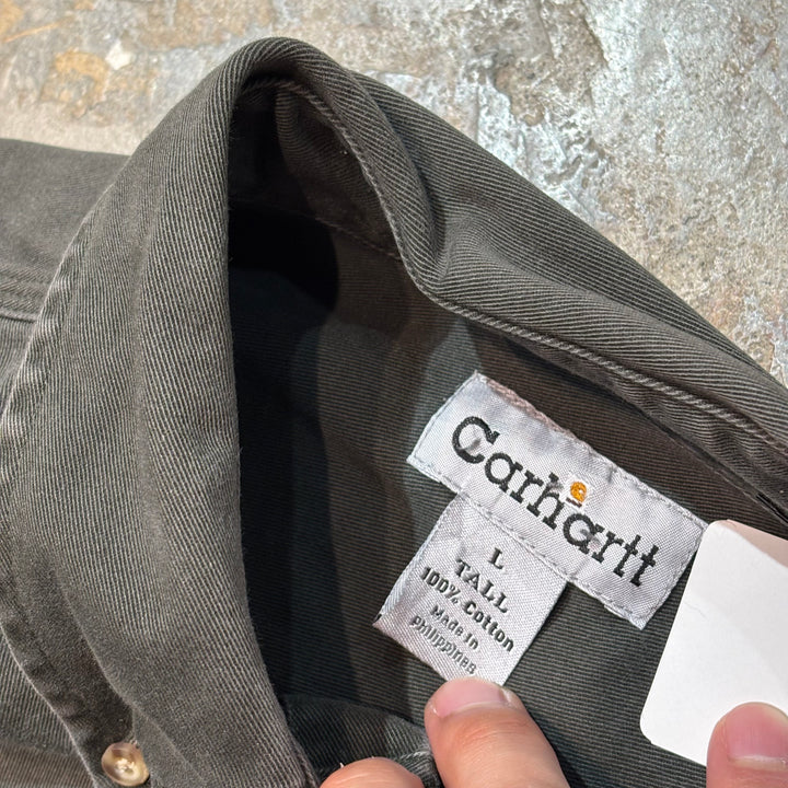 Used clothing carhartt/Carhartt/Button-down long sleeve shirt/Plain/Size L