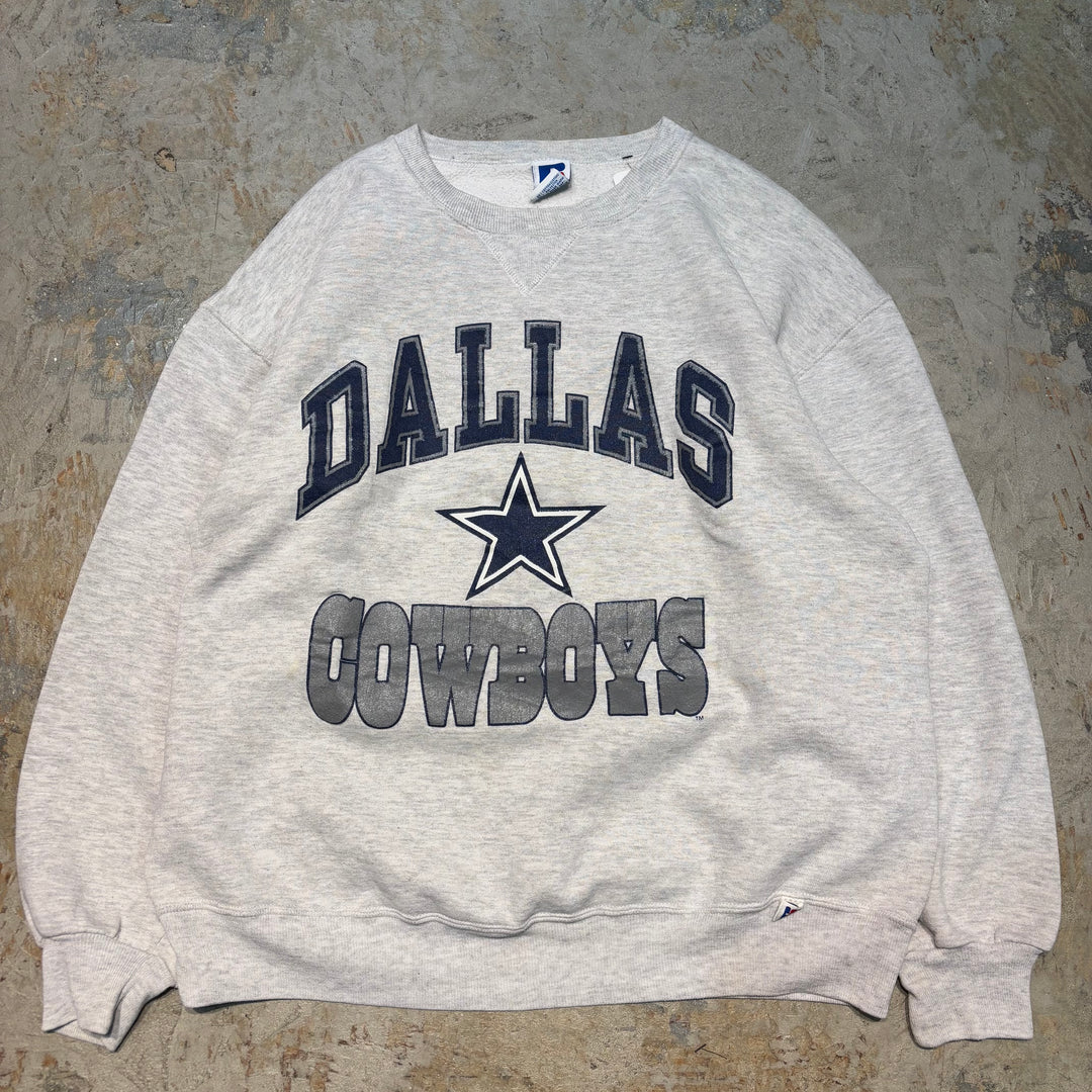 미국 80 년대에서 만든 중고 의류 ~ Russell Athletic/Russell Athletic/Dallas Cowboys/Dallas Cowboys/NFL/Crew Neck Weketshirt/Size XL