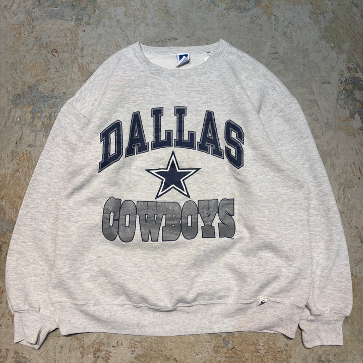 미국 80 년대에서 만든 중고 의류 ~ Russell Athletic/Russell Athletic/Dallas Cowboys/Dallas Cowboys/NFL/Crew Neck Weketshirt/Size XL