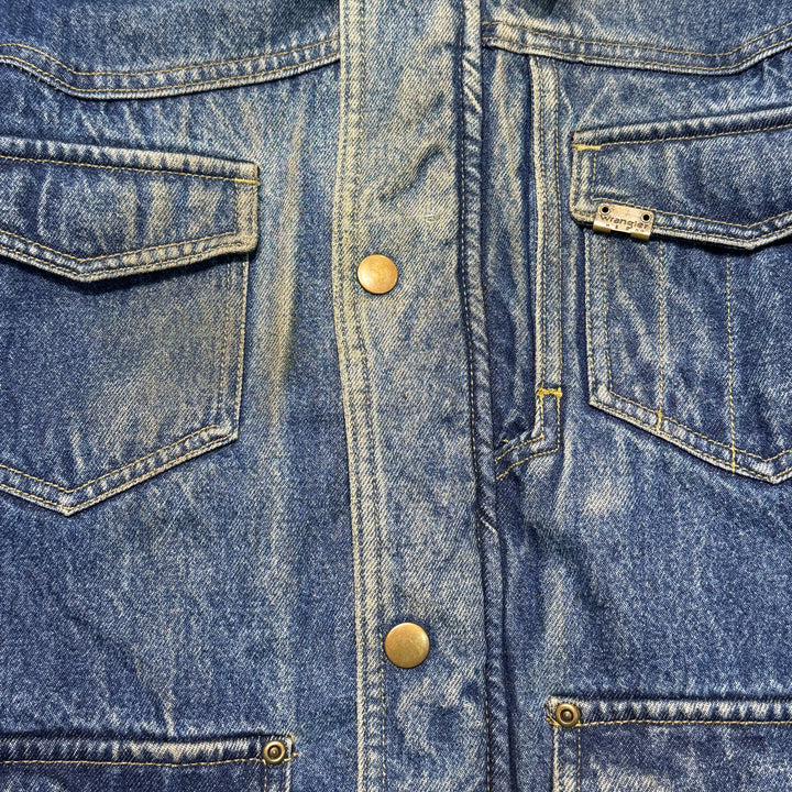 古着 Wrangler/ ラングラー/ デニムボアジャケット/ 裏地ボア/ 襟コーデュロイ/ サイズL