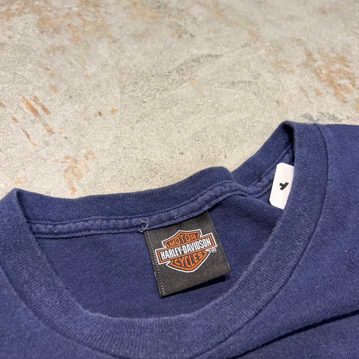 빈티지 할리 데이비슨 / 할리 데이비슨 / 바하마 프리 포트 상점 / 인쇄 티셔츠 / 크기 XXL