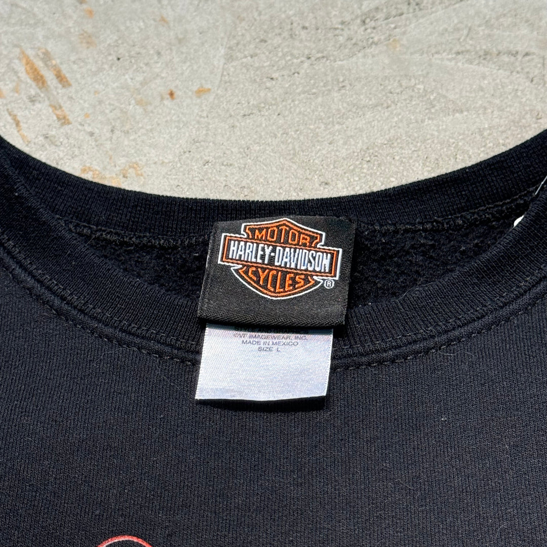 Used clothing HARLEY-DAVIDSON/ Harley Davidson/ Crew neck sweatshirt/ El Paso, Texas/ Equivalent to size S
