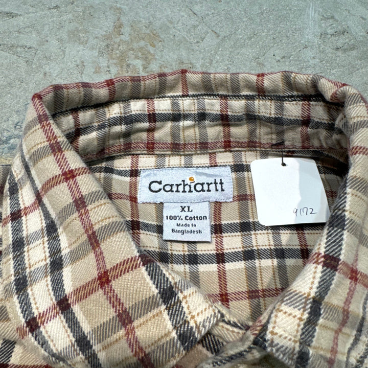 Used clothing carhartt/Carhartt/Button-down long sleeve shirt/Checked pattern/Size XL