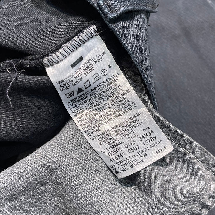 #4771 Used clothing LEVI'S/Levi's/501/Black denim pants/Black denim pants/Made in Pakistan/Dyed/Size 34 x 34
