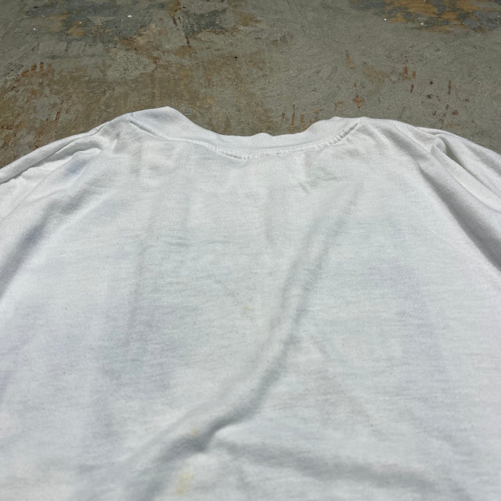 빈티지 뉴스 주간/올리가 힐/빈티지 싱글 스티치 프린트 티셔츠/크기 L 등반