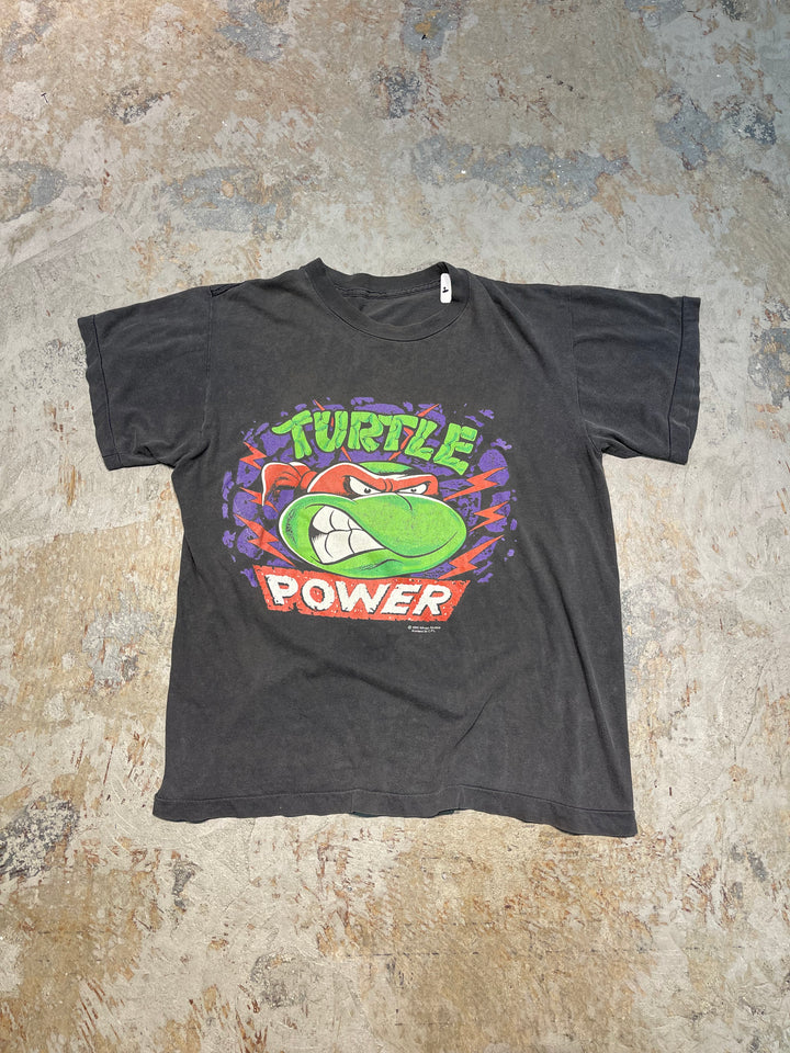#MA159 古着 90's ミュータント・タートルズ / アメリカ・テレビアニメ / ヴィンテージ シングルステッチ プリントTシャツ/サイズXL相当