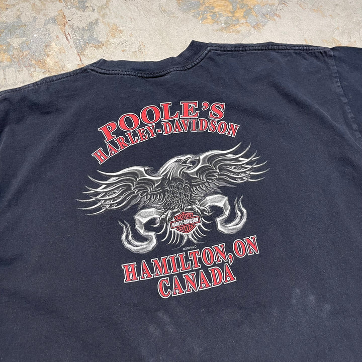古着 Harley-Davidson/ハーレー ダビッドソン/ハミルトン/カナダ/プリントTシャツ/サイズ2XL
