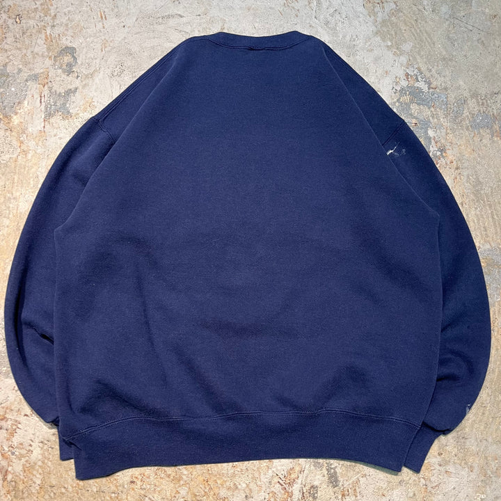 古着 90's〜 RUSSELL ATHLETIC/ ラッセルアスレチック/ ブランククルーネックスウェット/ 前Vガゼット/ サイズXL
