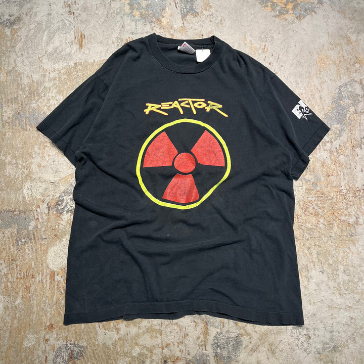 古着 90's カナダ製 FRUIT OF THE LOOM/フルーツ オブ ザ ルーム / バック・ストリート・ロック・バー / 382 MAYOR MONTREAL / reactor / ヴィンテージ シングルステッチ プリントTシャツ/サイズxl