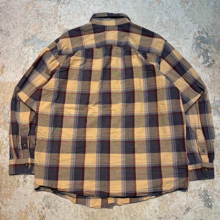 중고 의류 Carhartt/Carhartt/Button-Down 긴 슬리브 셔츠/점검 패턴/크기 l