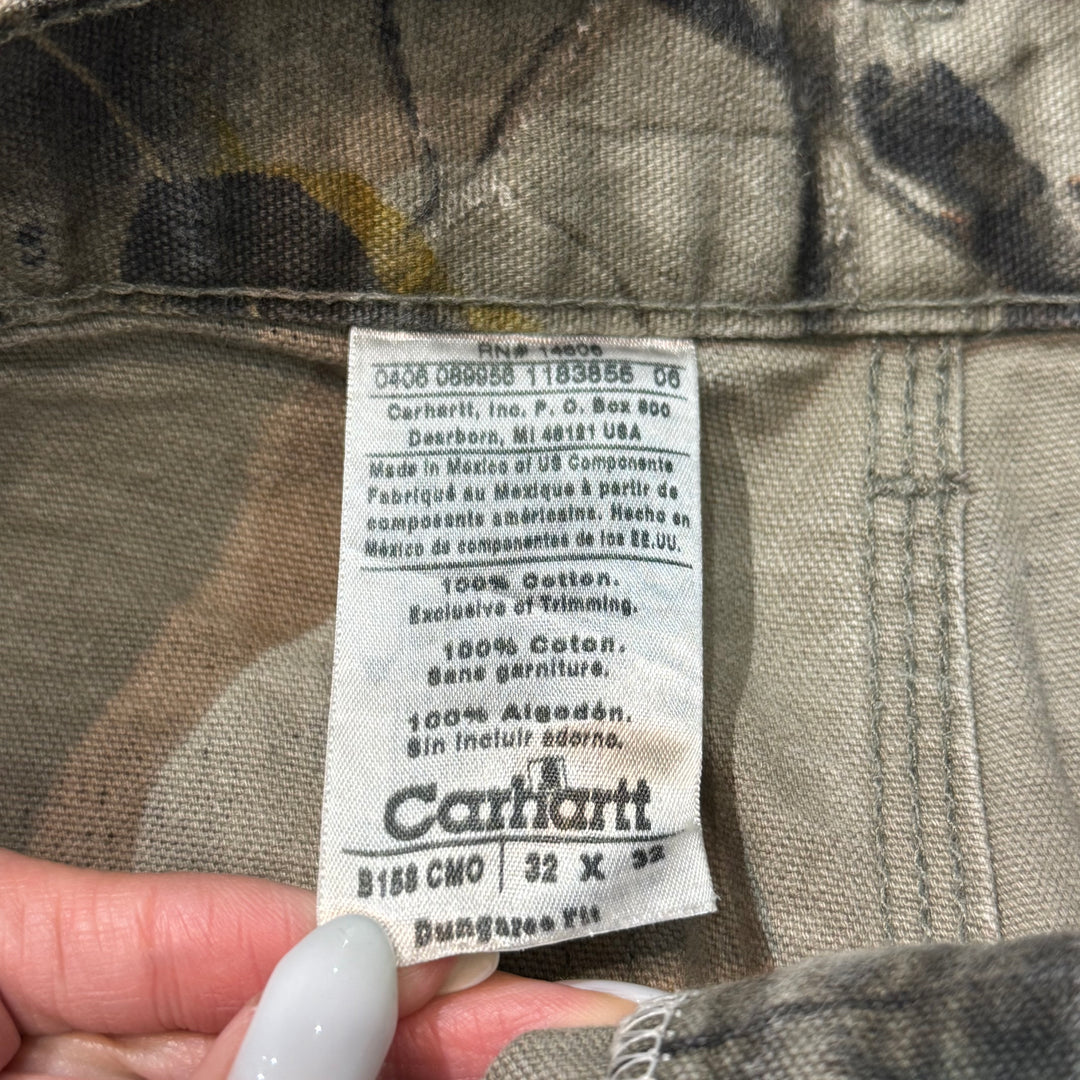 Used clothing CARHARTT/ Carhartt/ Real Tree Camo/ Dungary Fit Pants/ Actual size W32 x L31