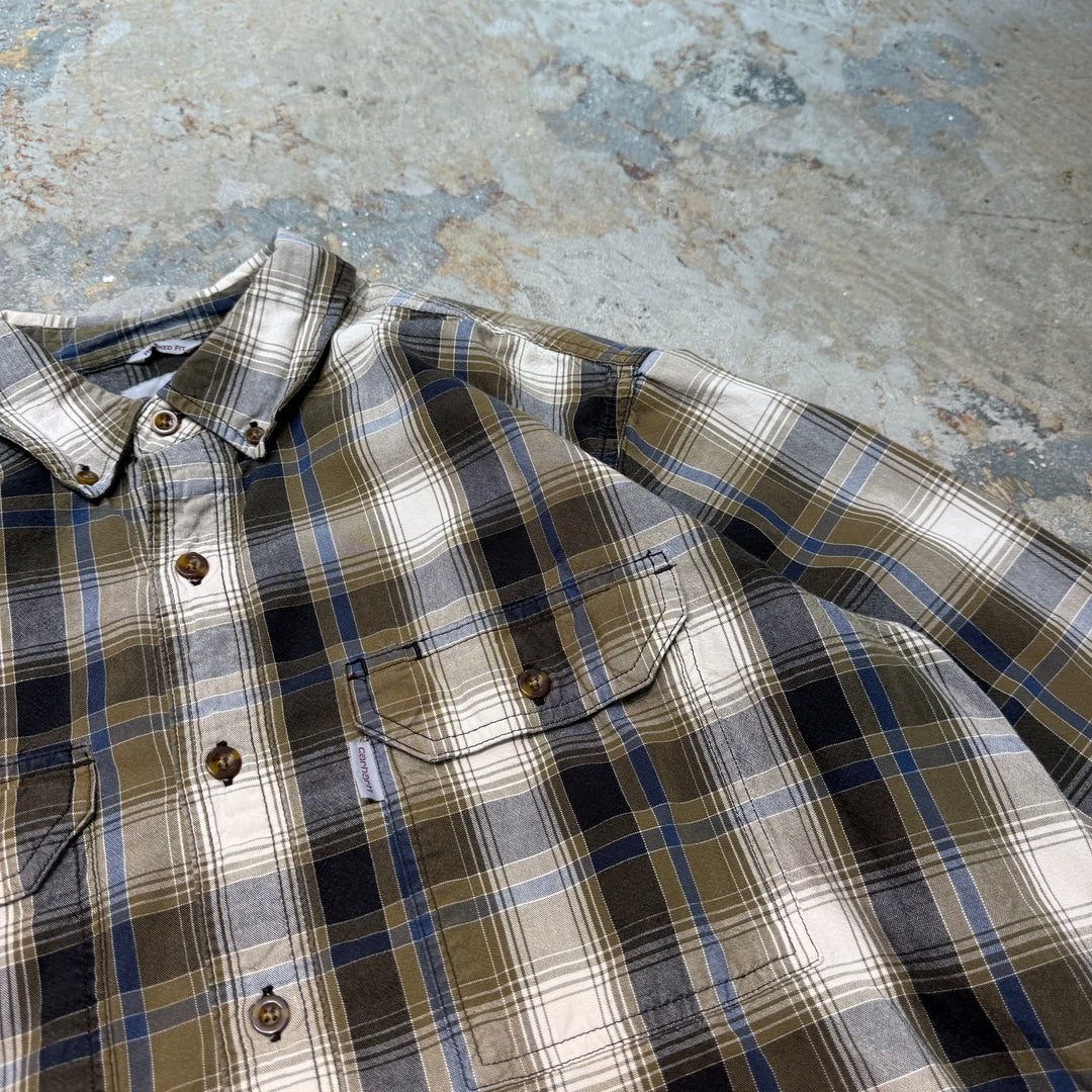 Used clothing carhartt/Carhartt/Long sleeve shirt/Checked pattern/Size L