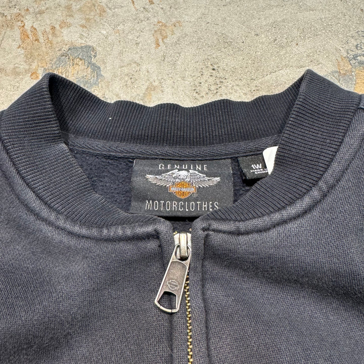 Used clothing HARLEY-DAVIDSON/ Harley Davidson/Zip-up sweatshirt/Skull/Size S-M equivalent