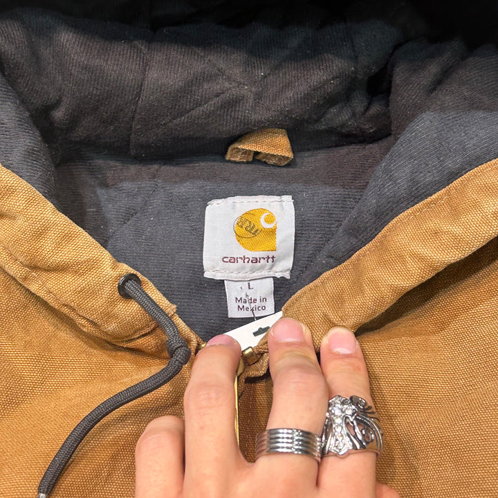 Used clothing carhartt/ Carhartt/ Active jacket/ Duck fabric/ Plain/ Padded/ Size L