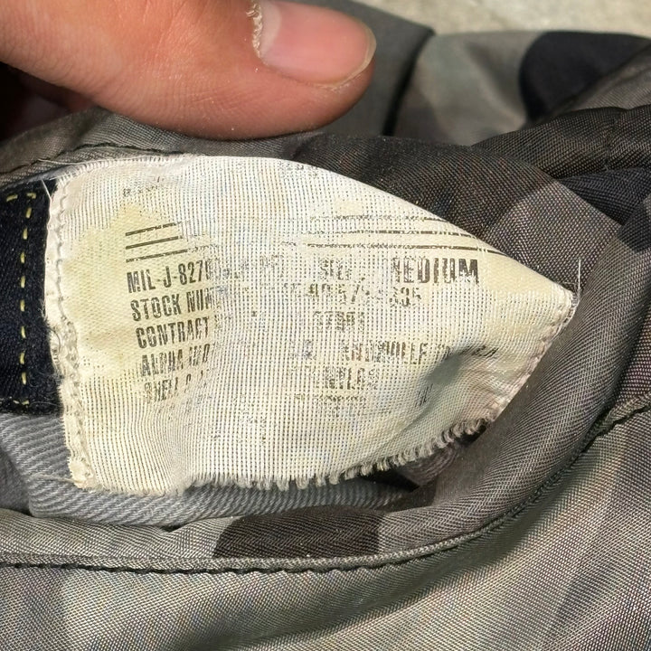 古着 ALPHA/ アルファ/フライトジャケット/ MIL-J-82790J/ ma-1/リバーシブル/ウッドランドカモ/迷彩/サイズM