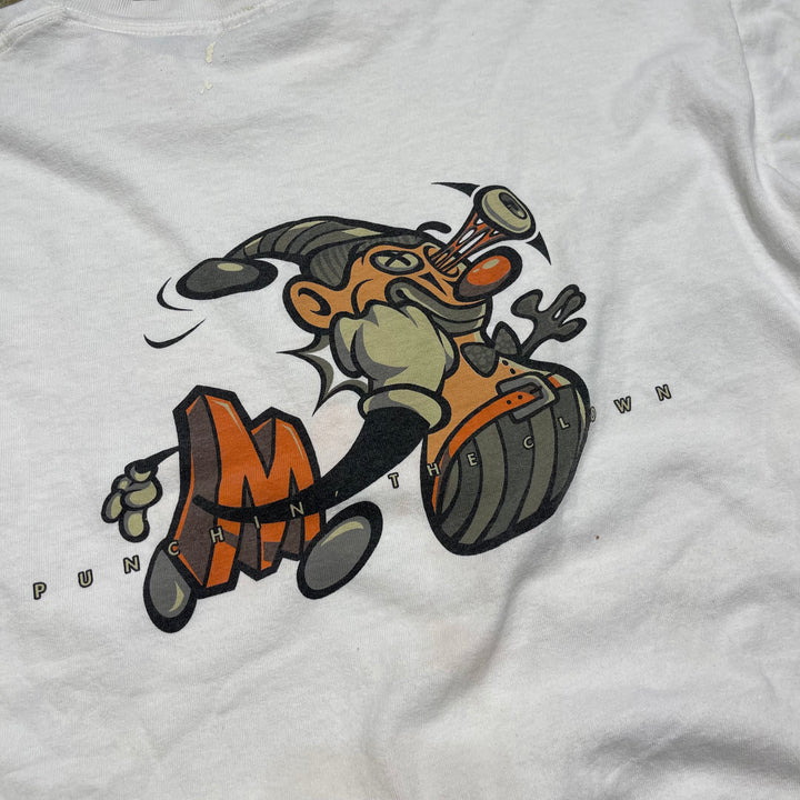 古着 USA製 Punching the Clown/コメディ/ミュージカル/ヴィンテージ シングルステッチ プリントTシャツ/サイズM