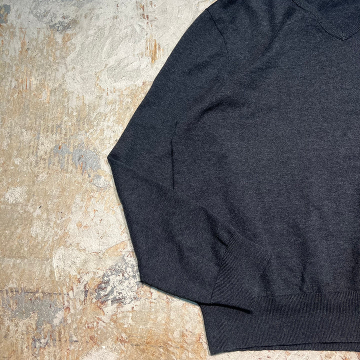 #3707 古着 POLO by Ralph Lauren/ラルフローレン / PIMA Cotton knit V Neck Sweatrer Shirts/ピマコットLンニットVネックセーター/サイズL