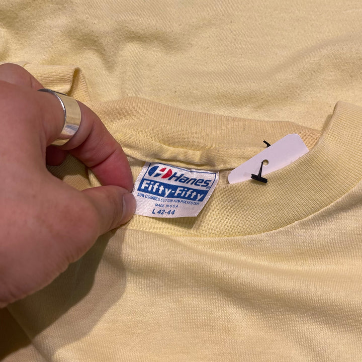 #4724 古着 80's Hanes ヘインズ/トライアスロン/ヴィンテージ シングルステッチ Tシャツ/USA製/サイズL