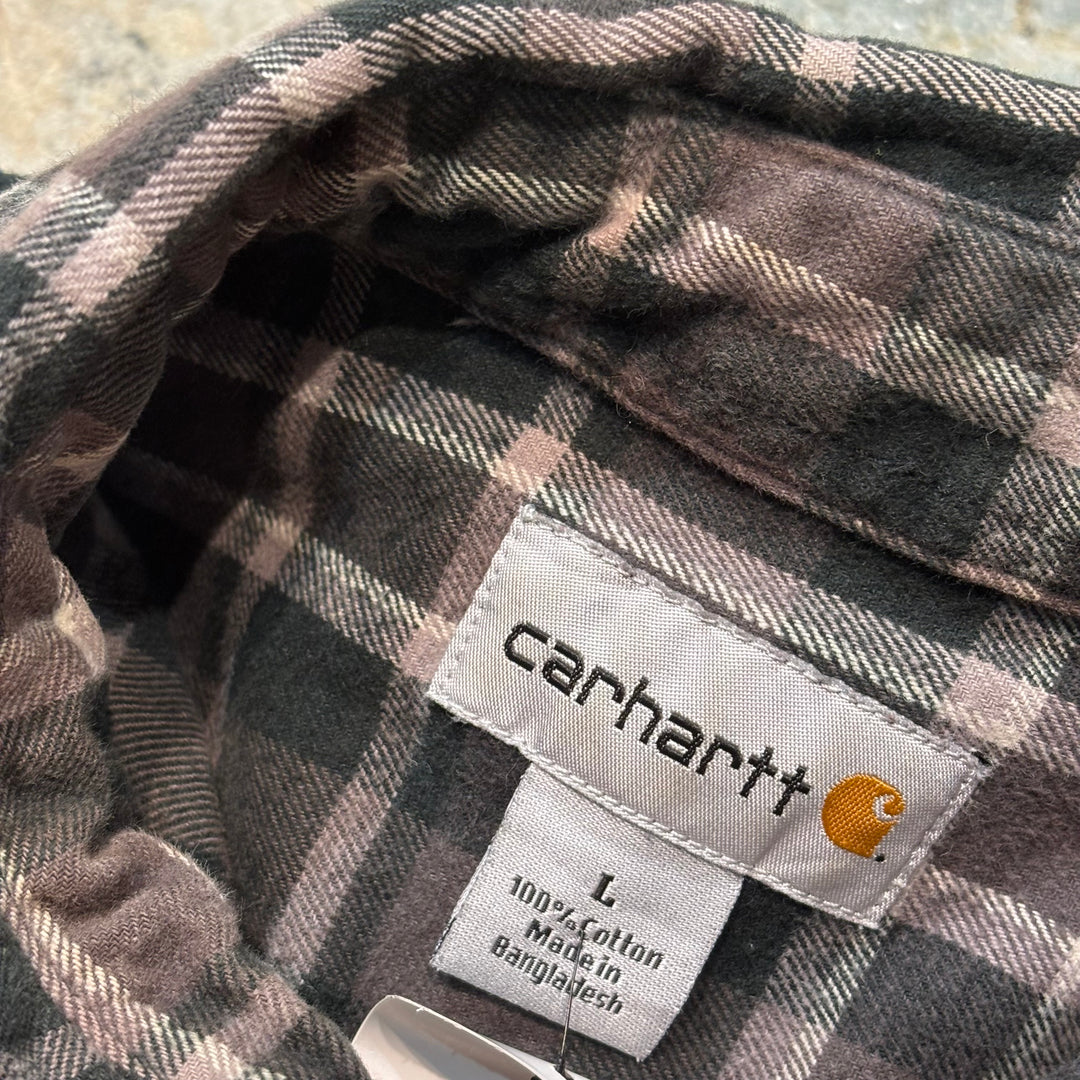 Used clothing carhartt/Carhartt/Button-down long sleeve shirt/Checked pattern/Size L