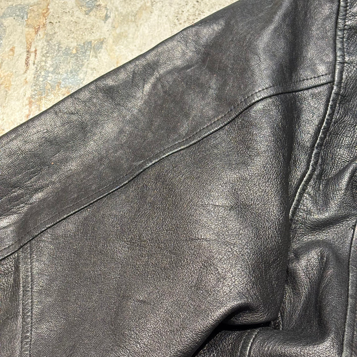 古着 WILSONS LEATHER/ ウィルソンズレザー/ 本革ジップアップレザージャケット/ 牛革/ サイズXL
