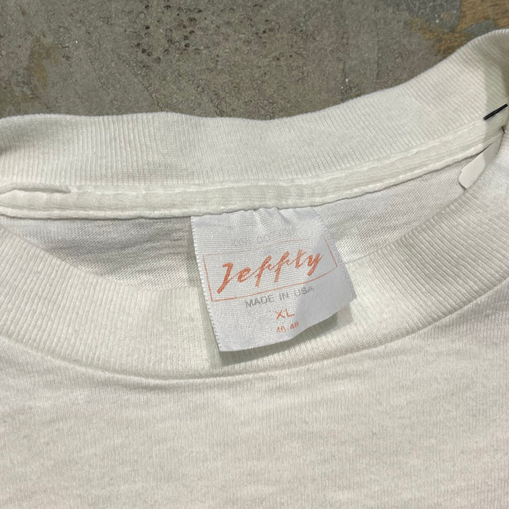 古着 USA製 85's ファイド・ダイド/書き方のルール/ヴィンテージ シングルステッチ プリントTシャツ/サイズXL