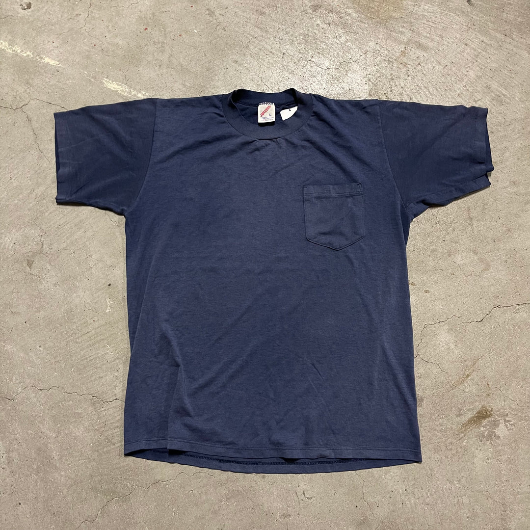 Used clothing Made in USA 80's Jerseys/Big Oak/Geiger Town Garage/Print T-shirt/Size L