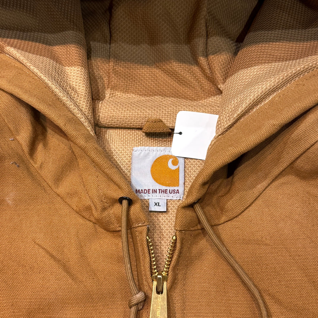 古着 USA製 Carhartt/ カーハート/ アクティブジャケット/ 企業ロゴ/ Microsoft/ ダック地/ 裏地サーマル/ サイズXL