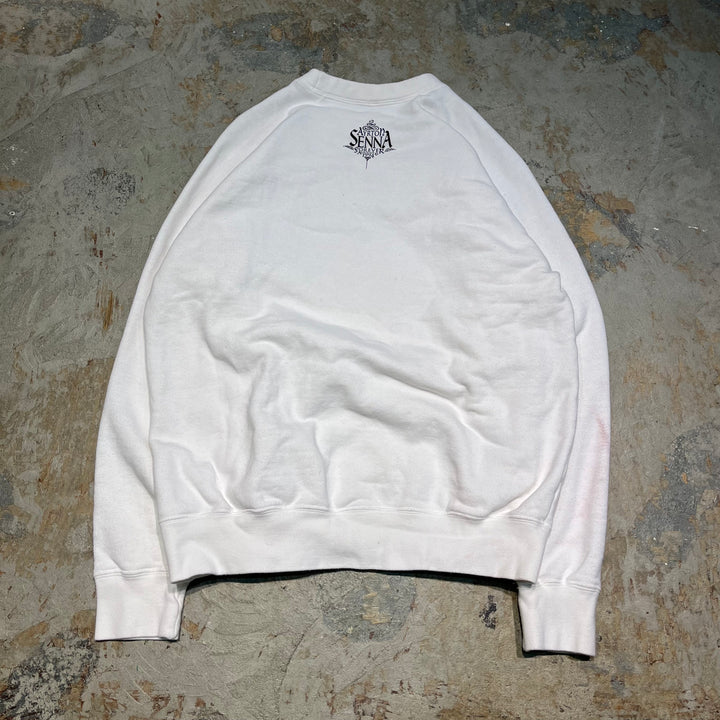 #4065 古着 Unknow/Crew neck sweat/クルーネックスウェット/AYRTON SENNA FOREVER/サイズF