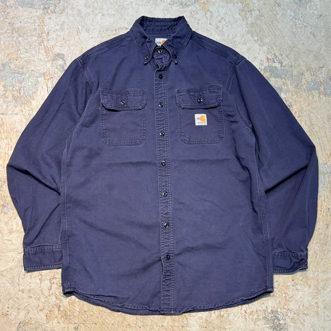 Used clothing carhartt/ Carhartt/ Button down work long sleeve shirt/ Plain/ Size M