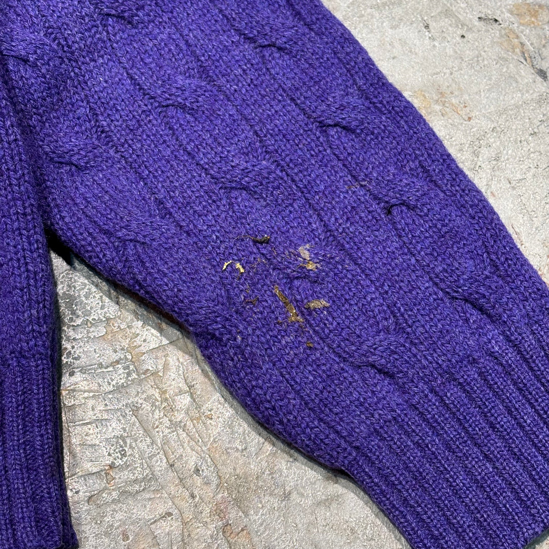 Used clothing 90's ~ POLO by Ralph Lauren/ Polo Ralph Lauren/ Half zip knit sweater/ Size L