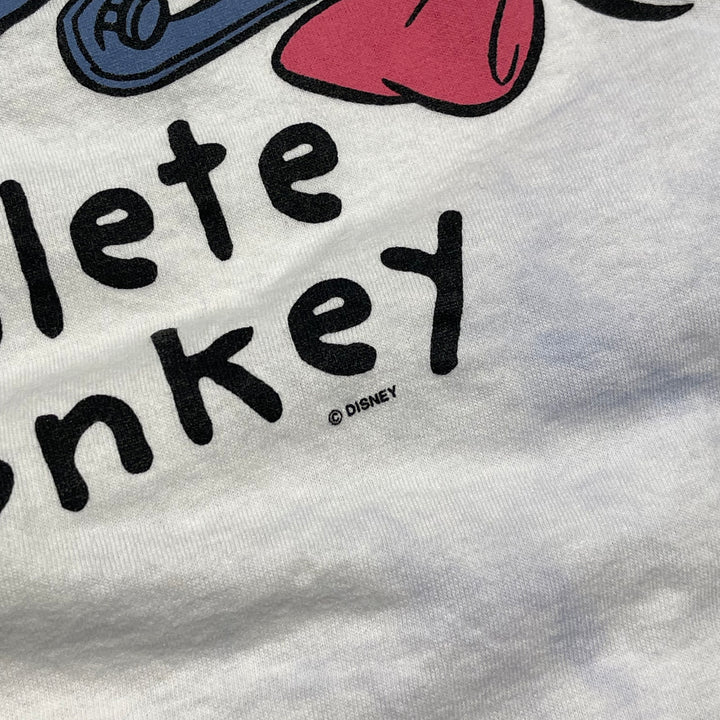 古着 イーヨー/ディズニー/完全なロバ/ヴィンテージ シングルステッチ プリントTシャツ/サイズL-XL相当