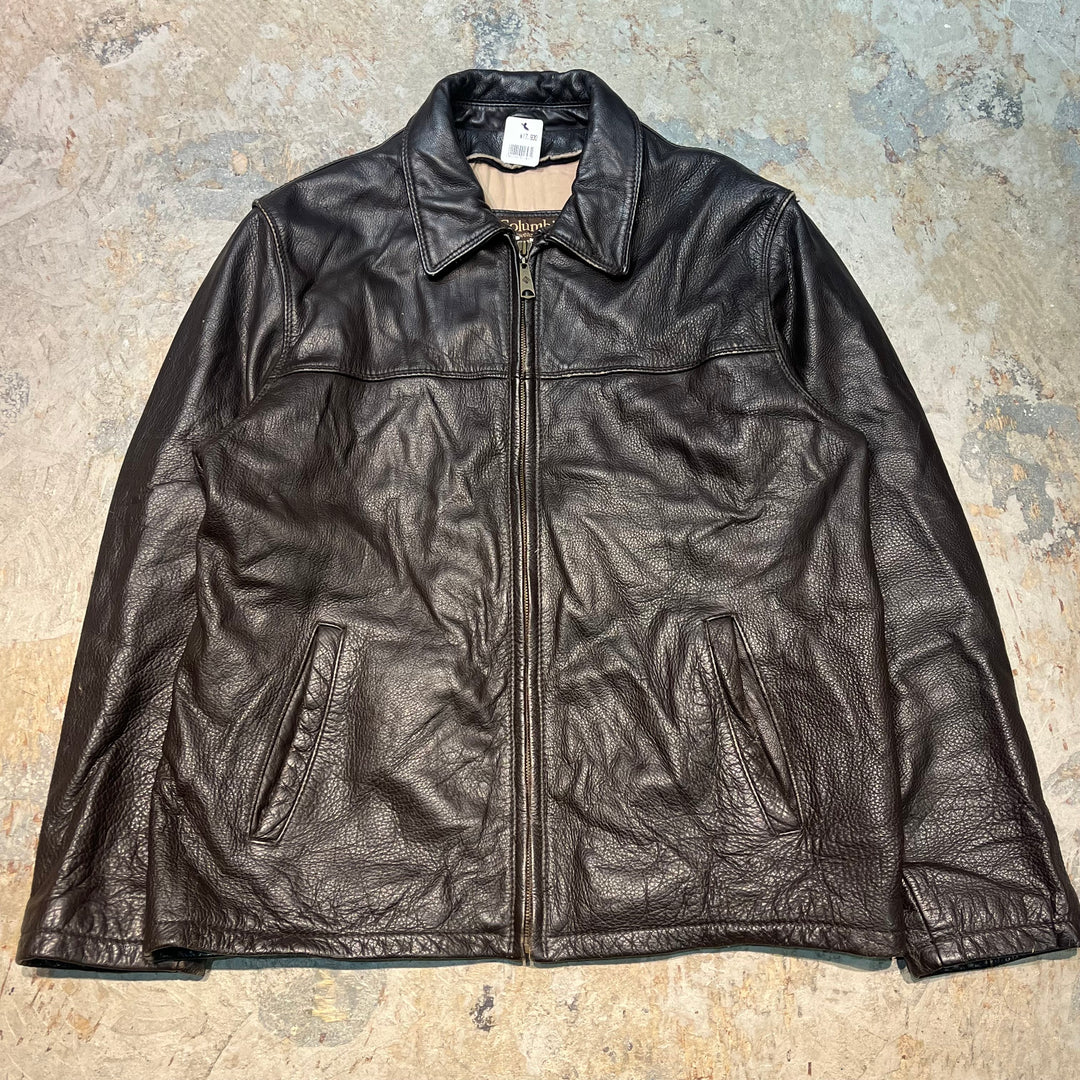 Used clothing COLUMBIA/ Columbia/ Genuine leather zip-up leather jacket jacket/ Cowhide/ Size L