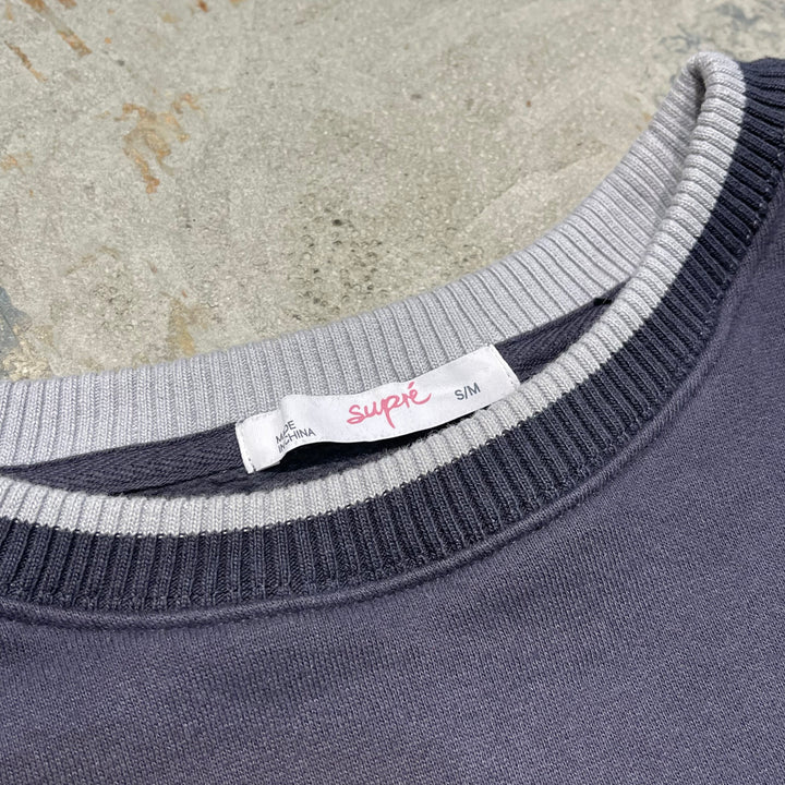 #4124 古着 Unknow/Crew Neck Print Sweat/クルーネックプリントスウェット/HAMPTONS UNITED STATES OF AMERICA/サイズS