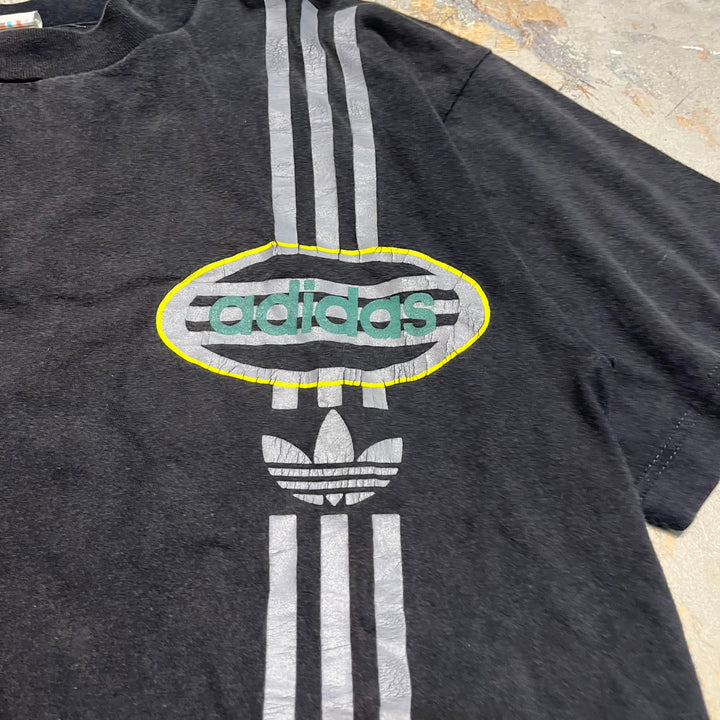 Used clothing 90's~00's Adidas Y2K Trefoil logo T-shirt/equivalent to XL