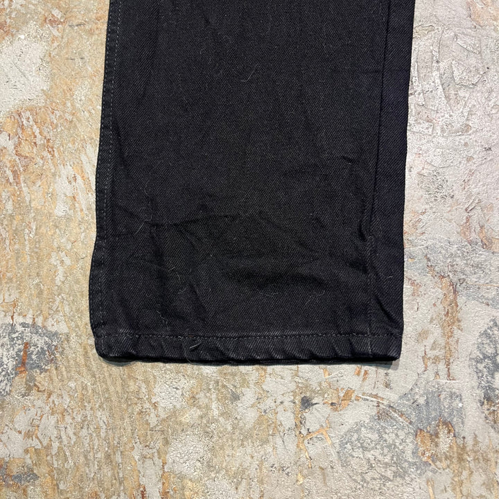 #4193 古着 RUSTLER/ラスラー/Black Denim Pants/ブラックデニムパンツ/ストレートパンツ/サイズ36×34