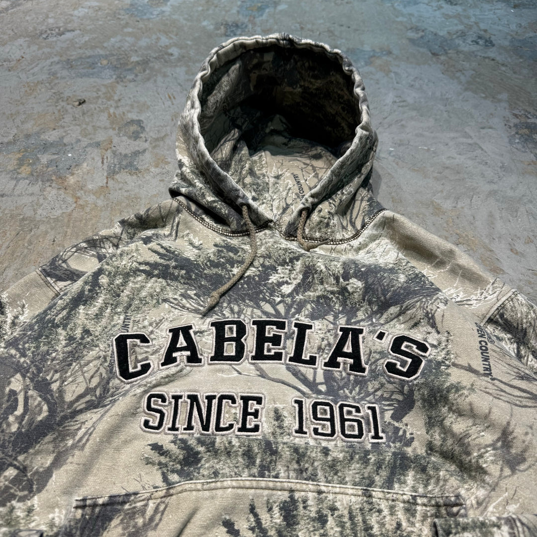 중고 의류 Cabela/Cabella/Real Tree Pattern/Pullover Hoodie/Size XL