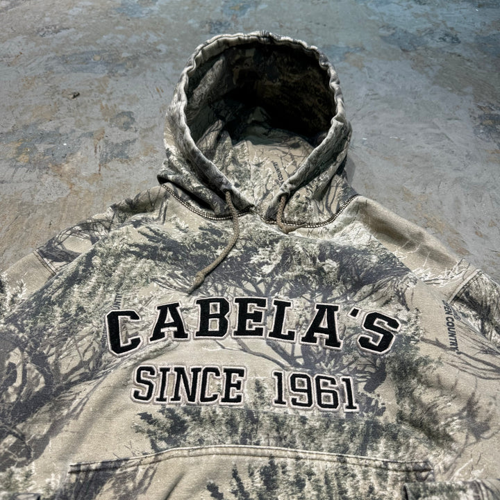 중고 의류 Cabela/Cabella/Real Tree Pattern/Pullover Hoodie/Size XL