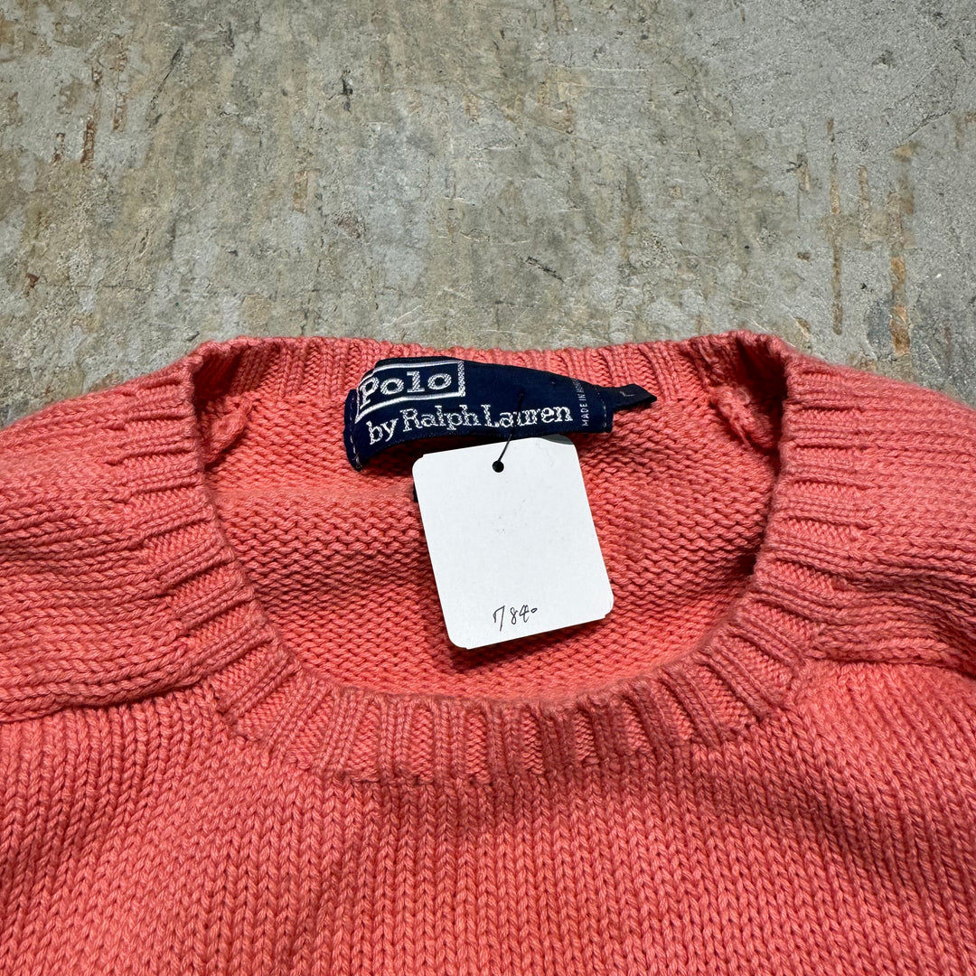Ralph Lauren/Polo Ralph Lauren/Crew Neck Knit 스웨터/크기 L의 빈티지 폴로