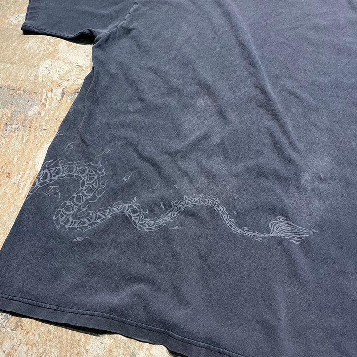빈티지 드래곤 / 드래곤 2000 / 빈티지 싱글 스티치 인쇄 티셔츠 / 크기 XL