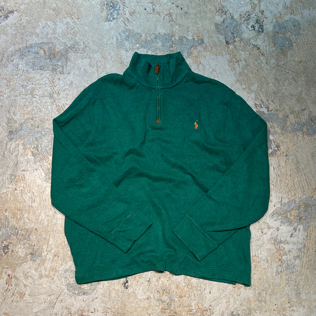 旧衣POLO by Ralph Lauren/ POLO拉尔夫劳伦/半拉链针织毛衣/尺寸L